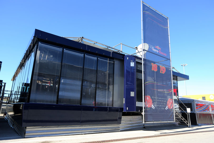 The Toro Rosso hospitality unit in Jerez