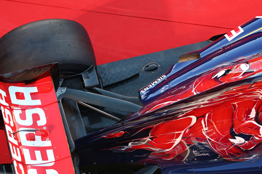Rear end detail on the new Toro Rosso STR8