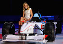 Race ambassador Chelsea Scanlan poses during the 2013 Formula One Australian Grand Prix launch