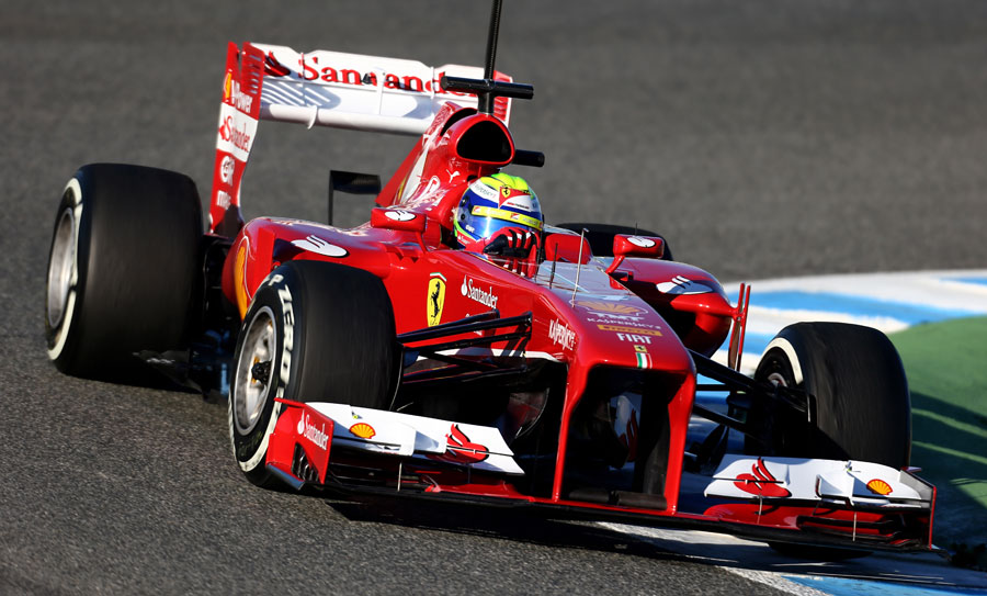 Felipe Massa puts some miles on the F138