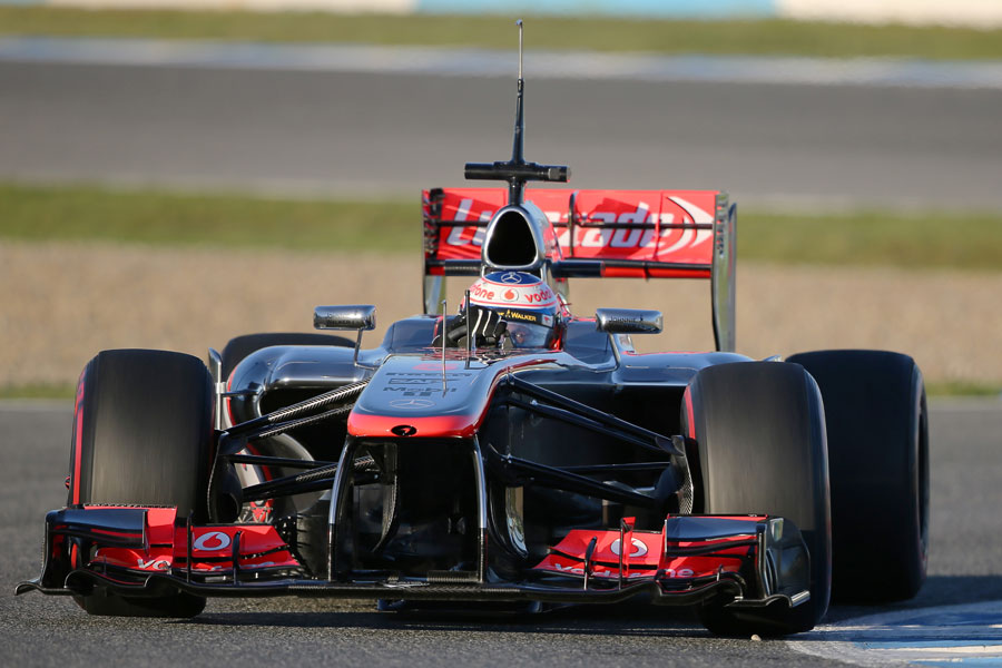 Jenson Button aims for an apex in the MP4-28