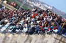 Fans in the Jerez grandstands