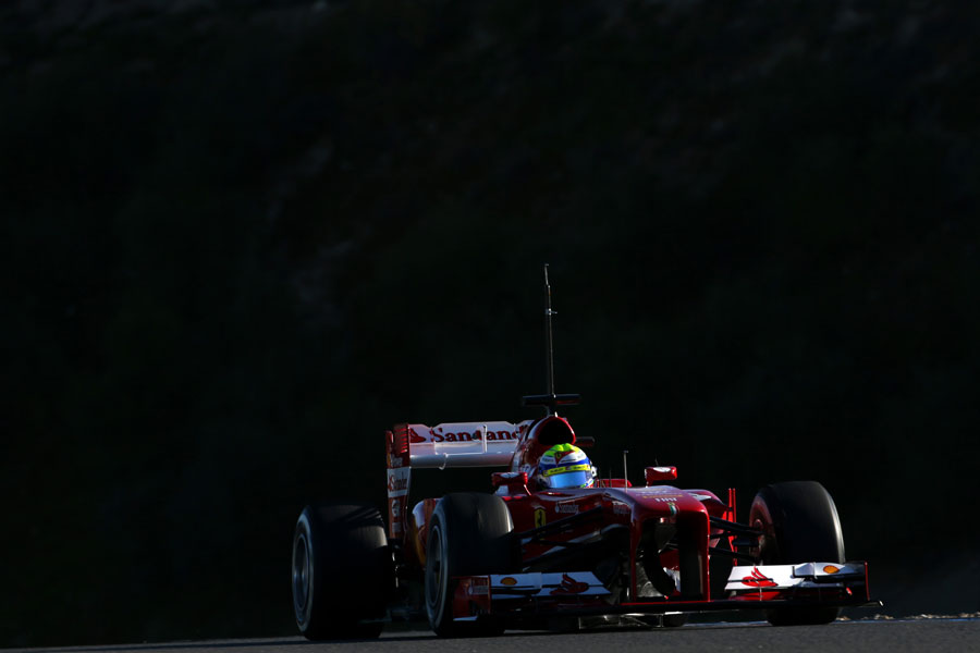 Felipe Massa on track in the Ferrari F138