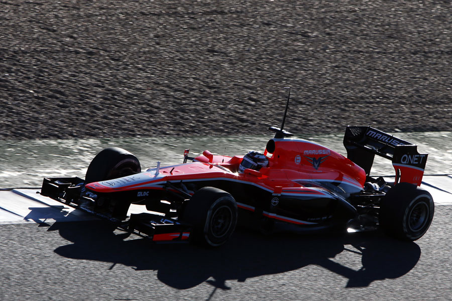 Max Chilton at speed in the MR02
