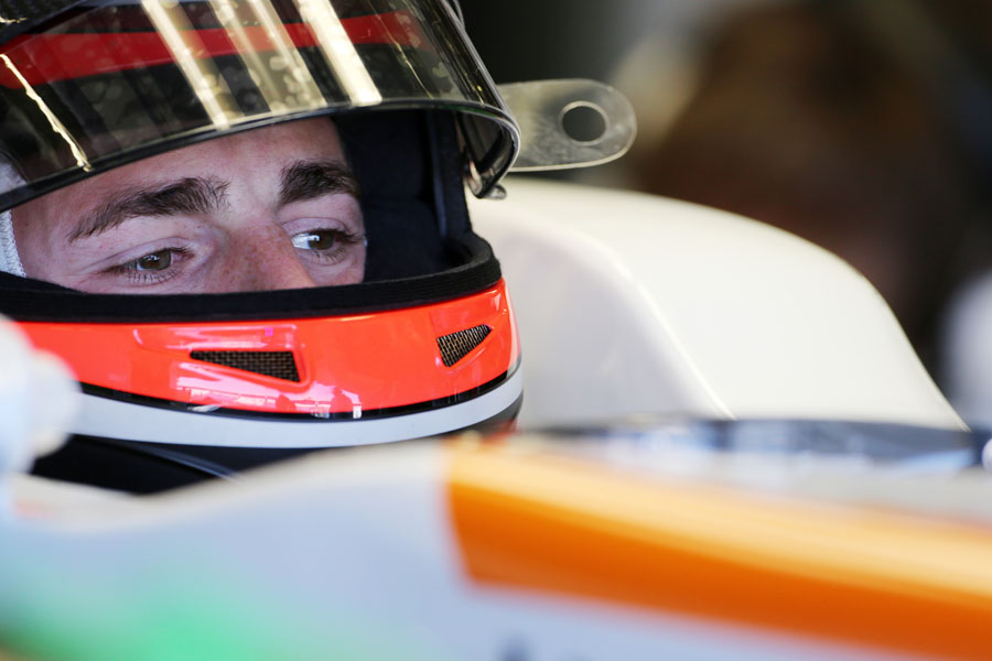 James Rossiter in the cockpit of the Force India