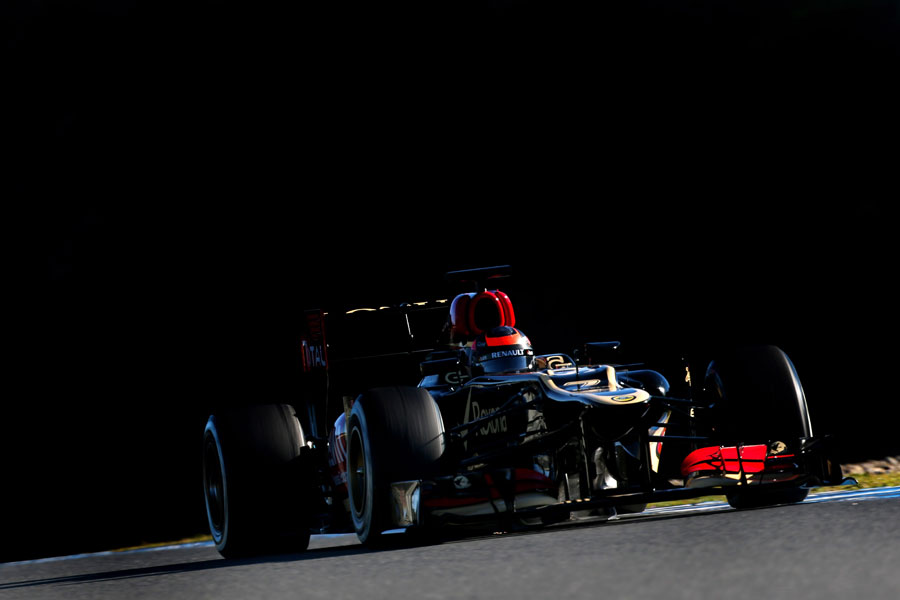 Kimi Raikkonen on track in the E21
