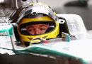 Nico Rosberg in the cockpit of the Mercedes W04