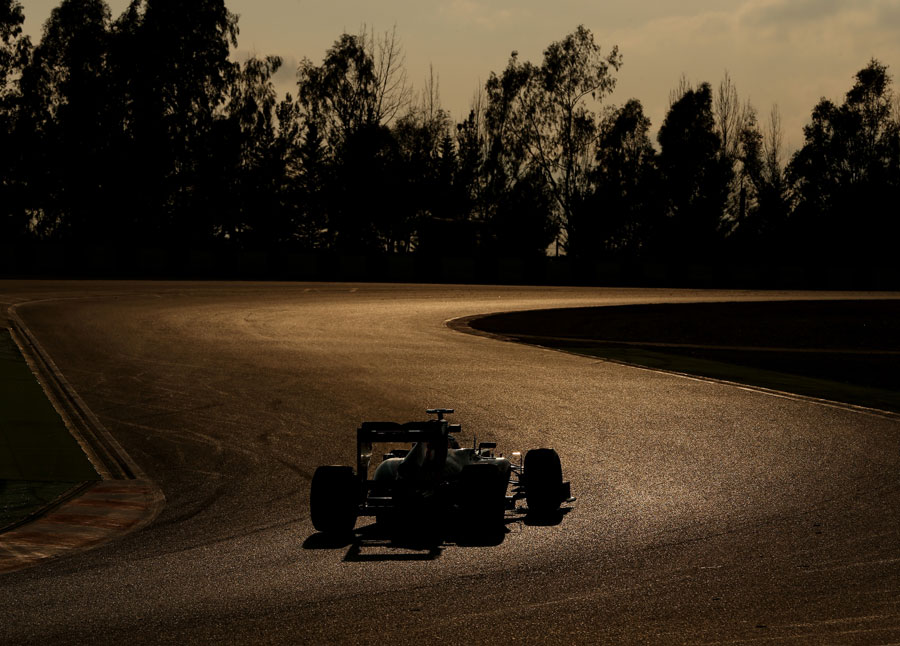 Max Chilton on track in low light