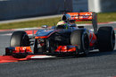 Sergio Perez attacks the chicane in his McLaren