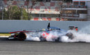 Sergio Perez locks up his McLaren
