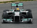 Lewis Hamilton makes the most of a dry track on Friday