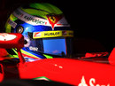 Felipe Massa leaves the Ferrari garage