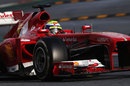 Felipe Massa on medium tyres late in the day