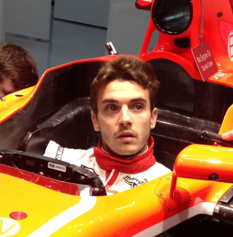Jules Bianchi in the cockpit of the Marussia