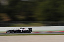 Pastor Maldonado at speed in the updated FW35