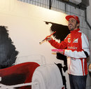 Fernando Alonso takes part in a Ferrari media day