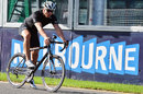 Sir Chris Hoy rides the Albert Park circuit