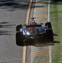 Daniel Ricciardo opens his DRS on the exit of turn two