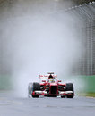 Felipe Massa throws up a wall of spray