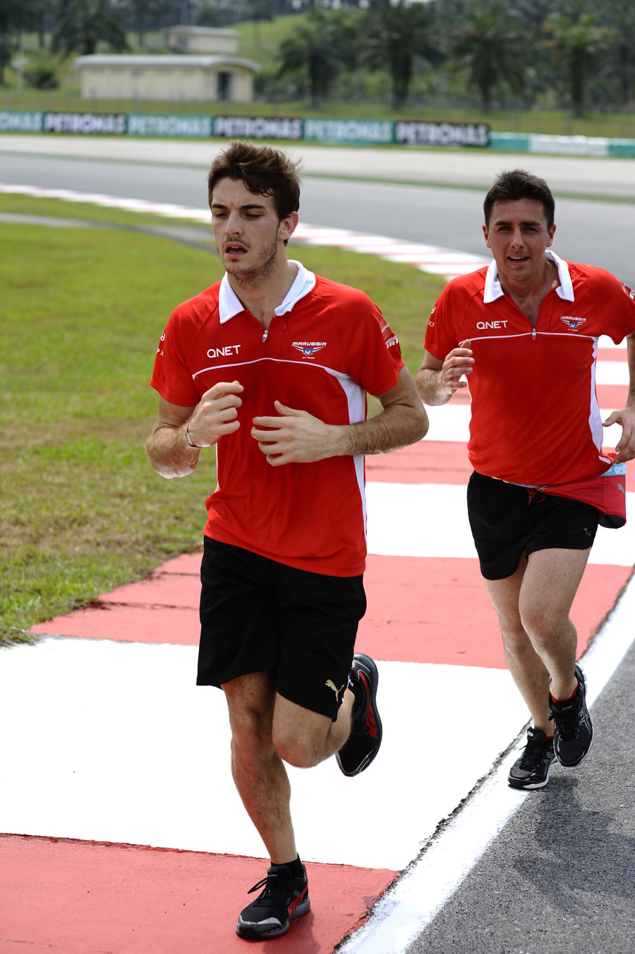 Jules Bianchi runs the track on Thursday