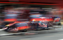 Sebastien Buemi pits in his Toro Rosso