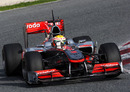 Lewis Hamilton throws his McLaren into a corner