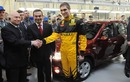 Vitaly Petrov attends a Renault promotional event in Russia 