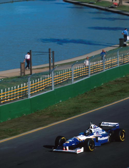Damon Hill is the first man to win at the new Albert Park circuit