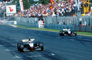 David Coulthard pulls over to let team-mate Mika Hakkinen through to win