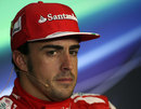 Fernando Alonso in the press conference