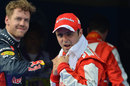 Felipe Massa and Sebastian Vettel in parc ferme