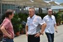 Martin Whitmarsh chats to a journalist in the paddock