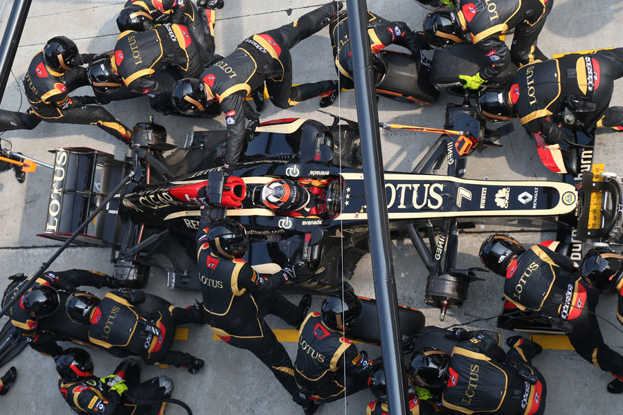 Lotus complete a pit stop