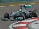 Nico Rosberg attacks the apex