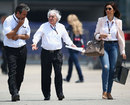 Bernie Ecclestone walks through the Shanghai paddock