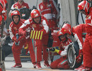 Ferrari mechanics a picture of concentration