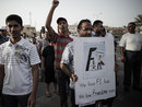 An anti-regime rally in support of political activists who are currently being held in prison in Bahrain