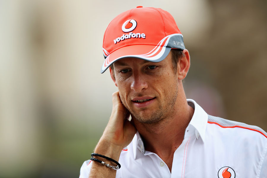 Jenson Button in the paddock on Thursday