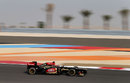 Kimi Raikkonen at speed on the soft tyres
