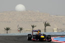 Sebastian Vettel on track on medium compound tyres