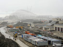 A less than flattering view of the construction site of the Russian Grand Prix circuit in the Black Sea resort of Sochi