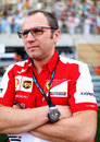Stefano Domenicali waits patiently on the grid