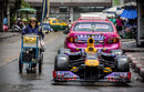 A Red Bull RB6 parked on the street in Bangkok