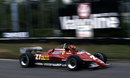 Gilles Villeneuve at speed during practice ahead of his fatal crash