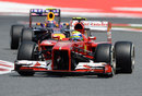 Felipe Massa leads Mark Webber on track