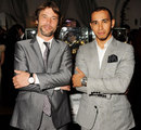 Musician Jay Kay and Lewis Hamilton at the 'For The Love Of Cinema' event in Antibes