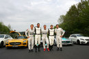 Michael Schumacher, Nico Rosberg, Bernd Schneider, Bernd Mayländer and Karl Wendlinger pose for a photo
