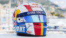 Jean-Eric Vergne's special Monaco helmet in the style of Francois Cevert's