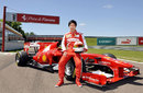 Kamui Kobayashi ahead of testing a 2010 Ferrari