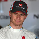 Nico Hulkenberg in the Sauber garage